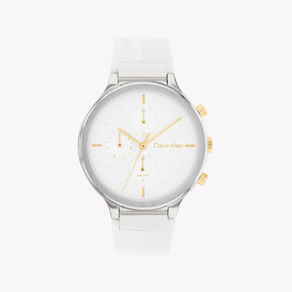 CK CALVIN KLEIN NEW COLLECTION - ELEGANT WHITE DIAL WOMEN'S WATCH WITH STAINLESS STEEL BAND