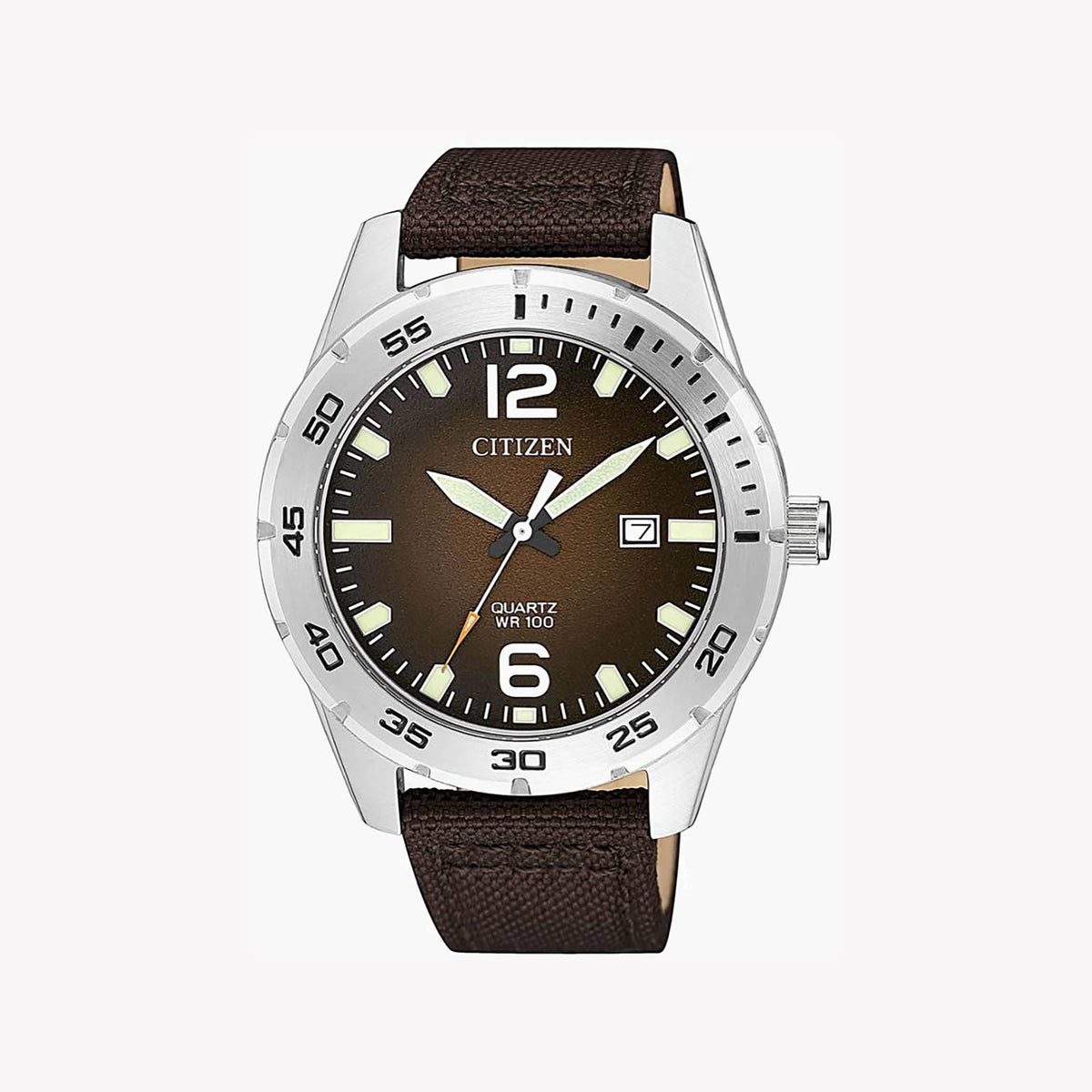 CITIZEN BI1041-14X Men's Stylish Adventure Watch - Rugged Elegance in Brown & Silver