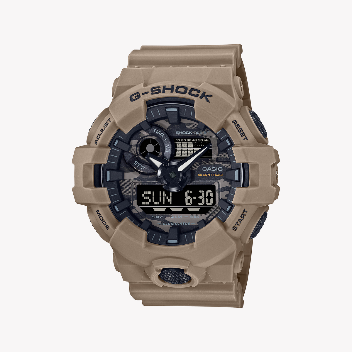 CASIO G-SHOCK GA-700CA-5ADR - SPORTY BEIGE RESIN TIMEPIECE FOR MEN