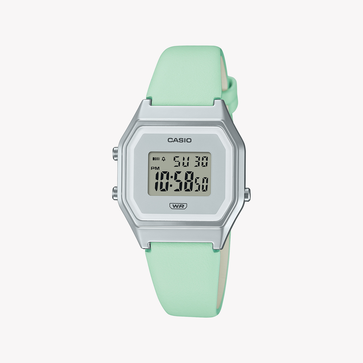 CASIO LA680WEL-3DF - SPORTY ELEGANCE WOMEN'S WATCH WITH BLUE LEATHER BAND & SILVER CASE