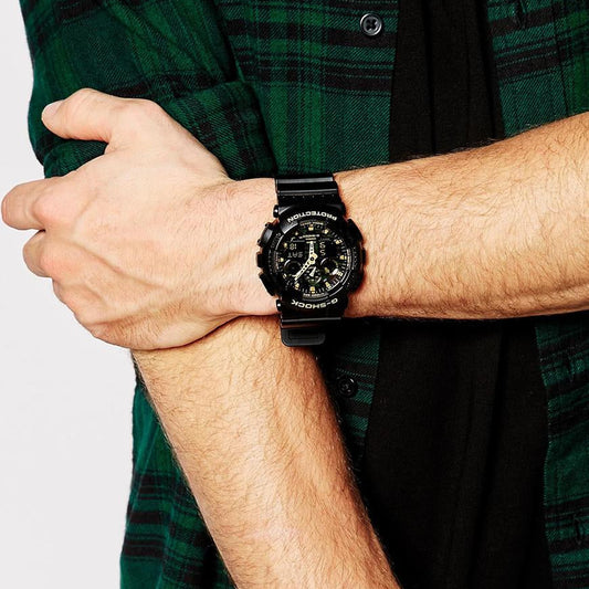 G-SHOCK GA-100CF-1A UNSTOPPABLE STYLE - RUGGED BLACK MEN'S WATCH FOR ADVENTURE & FASHION-i-Watch-2