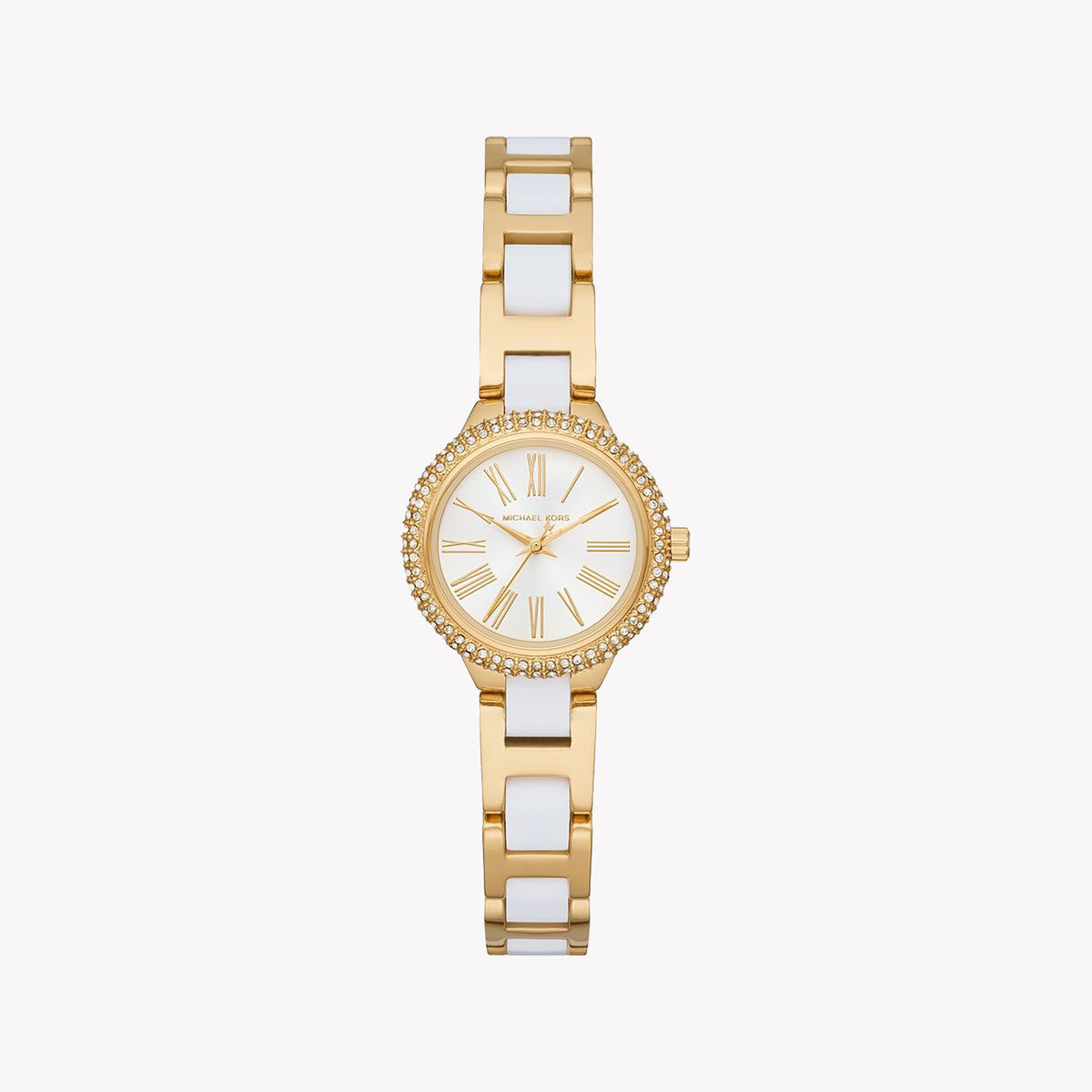 MICHAEL KORS MK6581 - LUXE GOLD STAINLESS STEEL WOMEN'S WATCH WITH WHITE DIAL