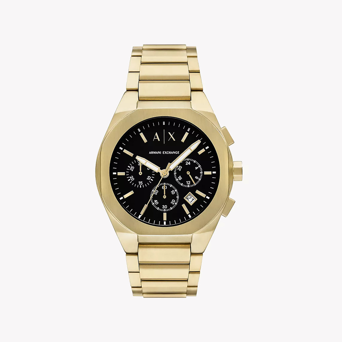 A|X ARMANI EXCHANGE AX4180 - BOLD GOLD MASTERY: MEN'S TIMEPIECE WITH BLACK DIAL