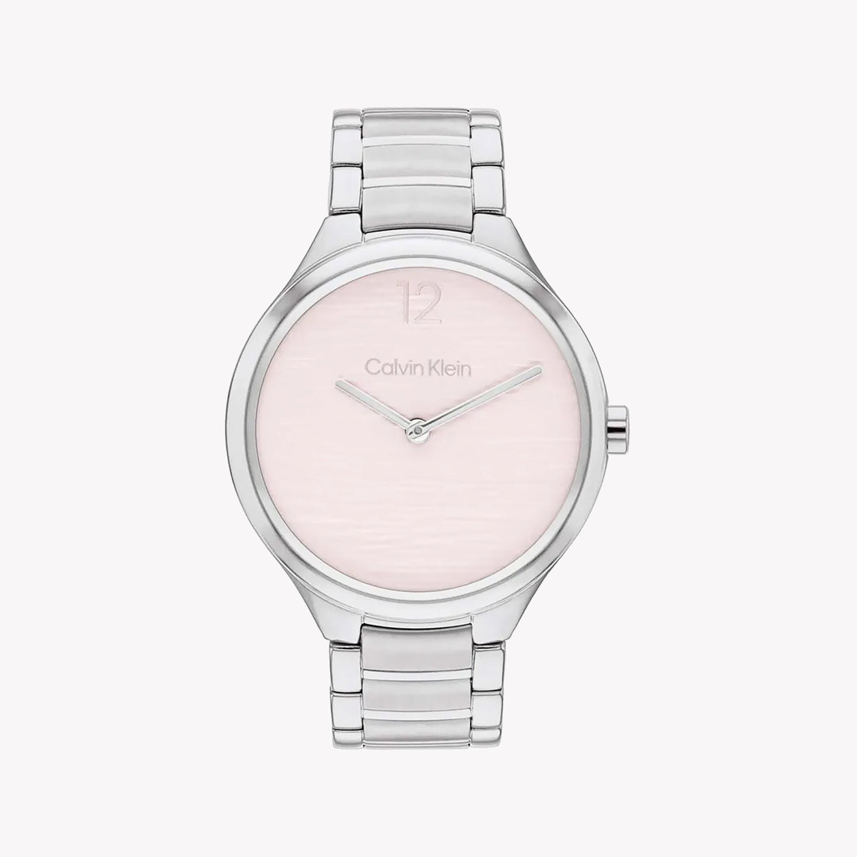 CK CALVIN KLEIN NEW COLLECTION - PINK DIAL STAINLESS STEEL WOMEN'S WATCH - MODERN ELEGANCE