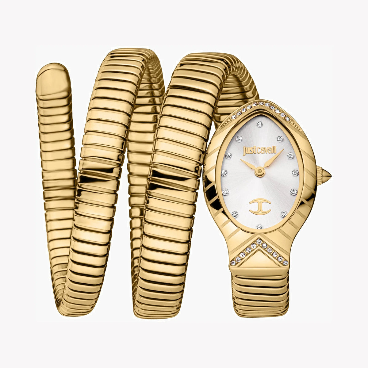JUST CAVALLI Women's Watch with Gold Stainless Steel Case and Gold Stainless Steel Band