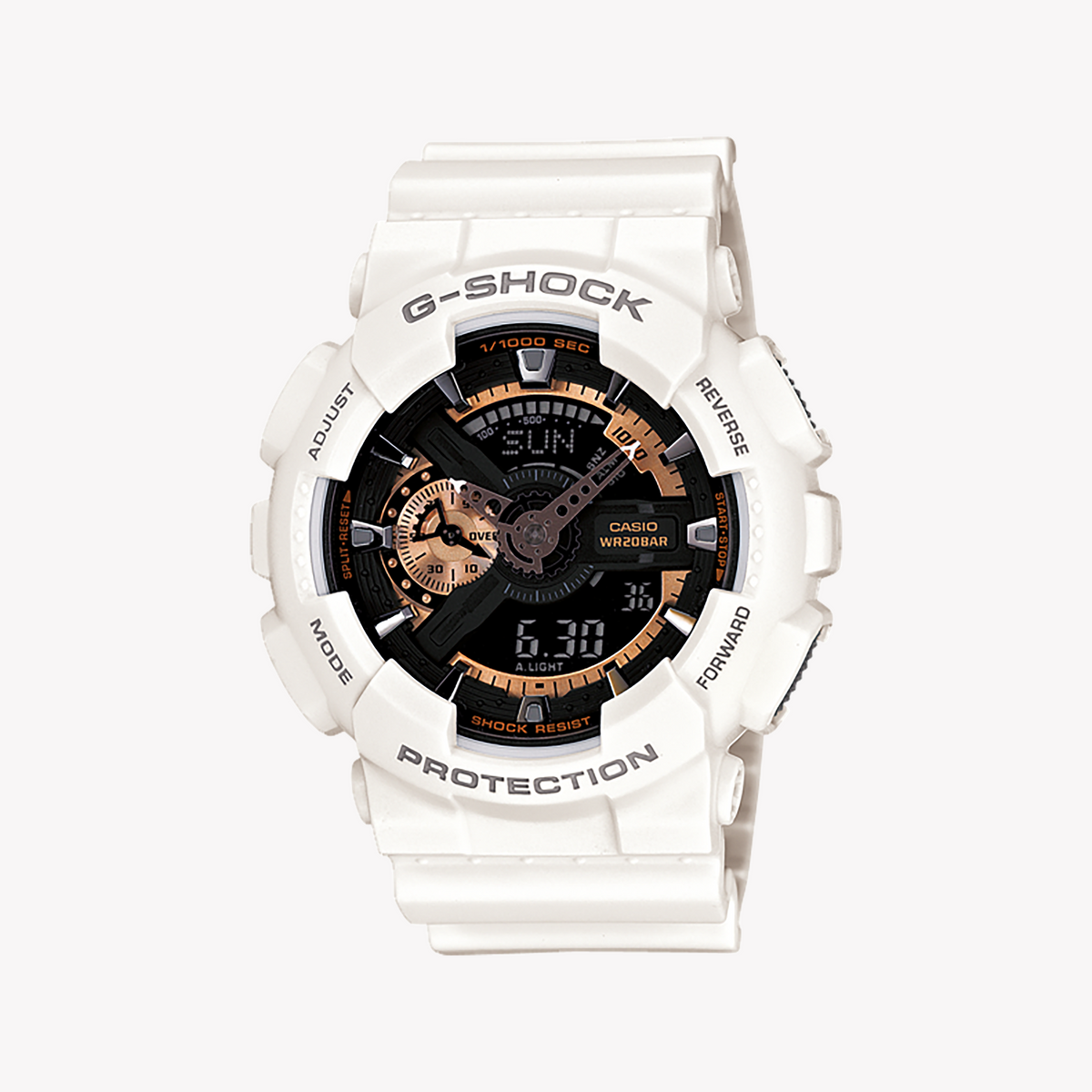 CASIO G-SHOCK GA-110RG-7ADR - BOLD RESILIENCE IN WHITE & ROSE GOLD MEN'S WATCH