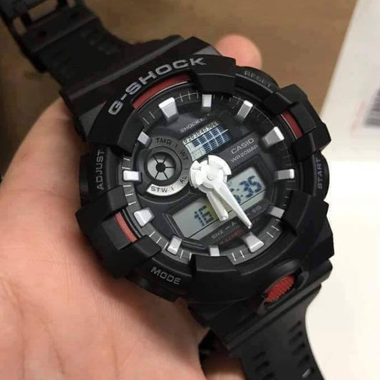 CASIO G-SHOCK GA-700-1A - BOLD ADVENTURER UNISEX WATCH with black resin band and striking digital display-i-Watch-2