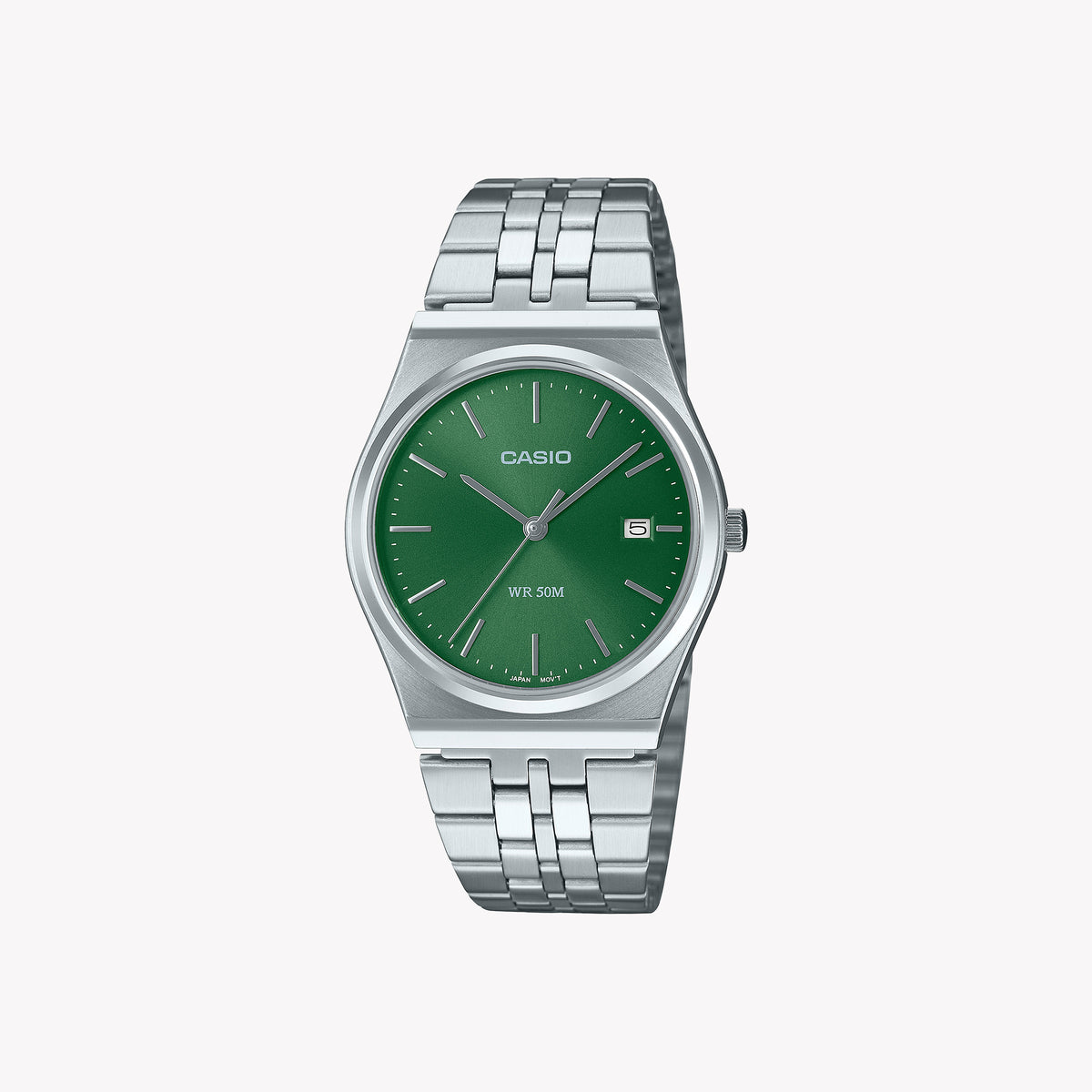 CASIO MTP-B145D-3AV ADVENTURE READY - BOLD GREEN DIAL MEN'S STAINLESS STEEL WATCH