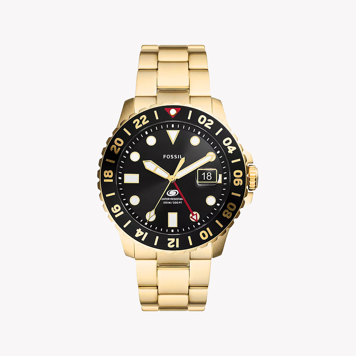 FOSSIL BLUE GMT GOLD FS5990 - TIMELESS ELEGANCE FOR THE MODERN MAN