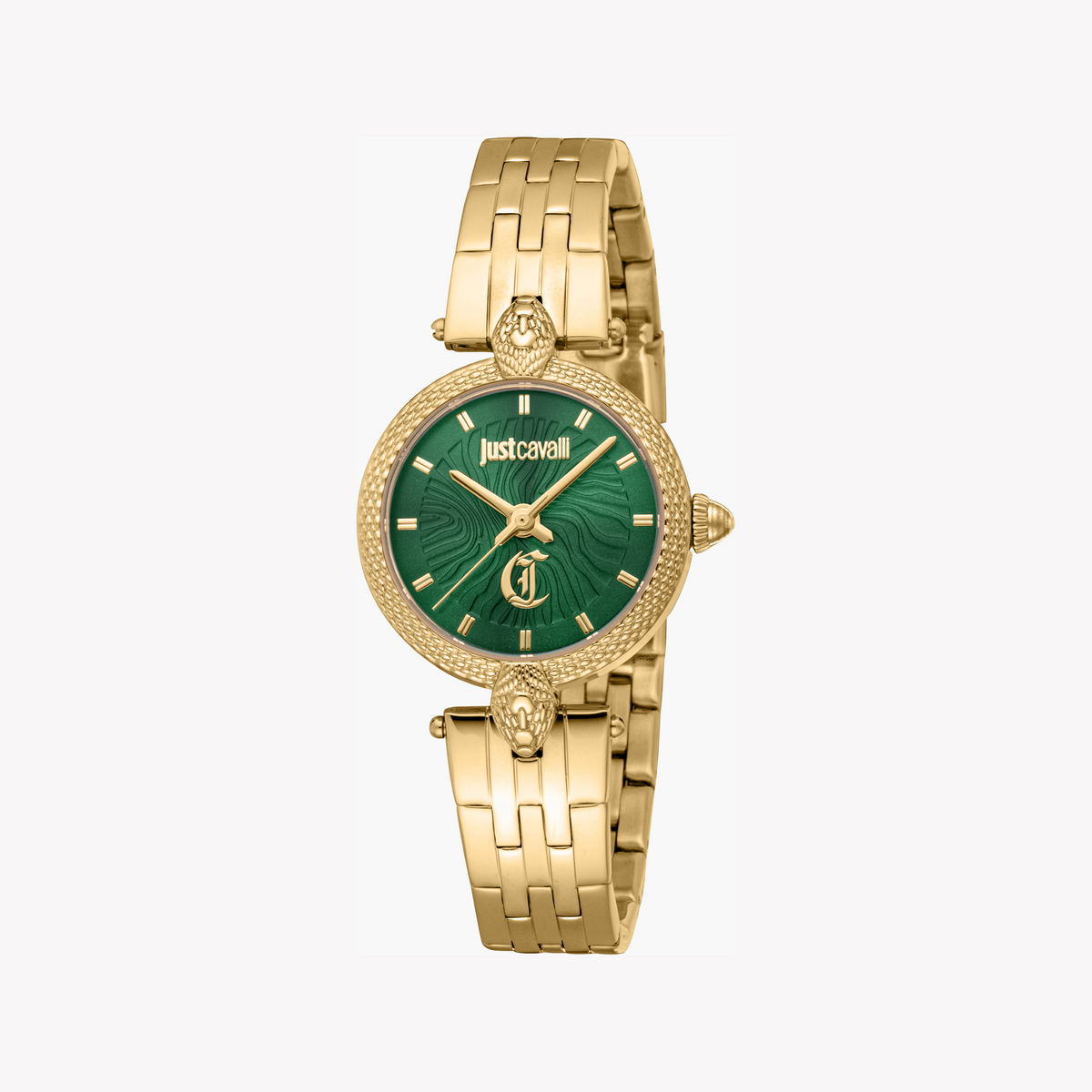 JUST CAVALLI JC1L330M0055 - BOLD GREEN DIAL GOLD WOMEN'S WATCH - DISTINCTIVE TIMEPIECE FOR EVERY OCCASION