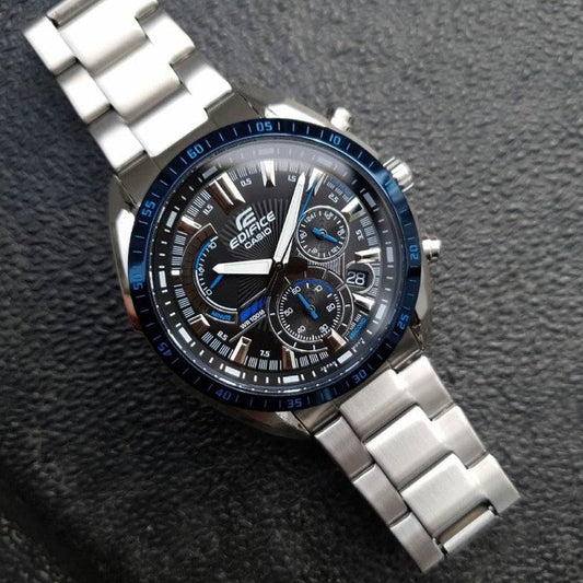 CASIO EDIFICE EFR-570DB-1BVUDF - ELEGANT POWERHOUSE MEN'S WATCH WITH STYLISH BLACK DIAL-i-Watch-2