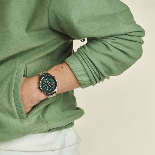 CASIO EDIFICE EF-527D-3AVUEF - STYLISH PERFORMANCE MEN'S WATCH WITH GREEN DIAL & STAINLESS STEEL BAND-i-Watch-2