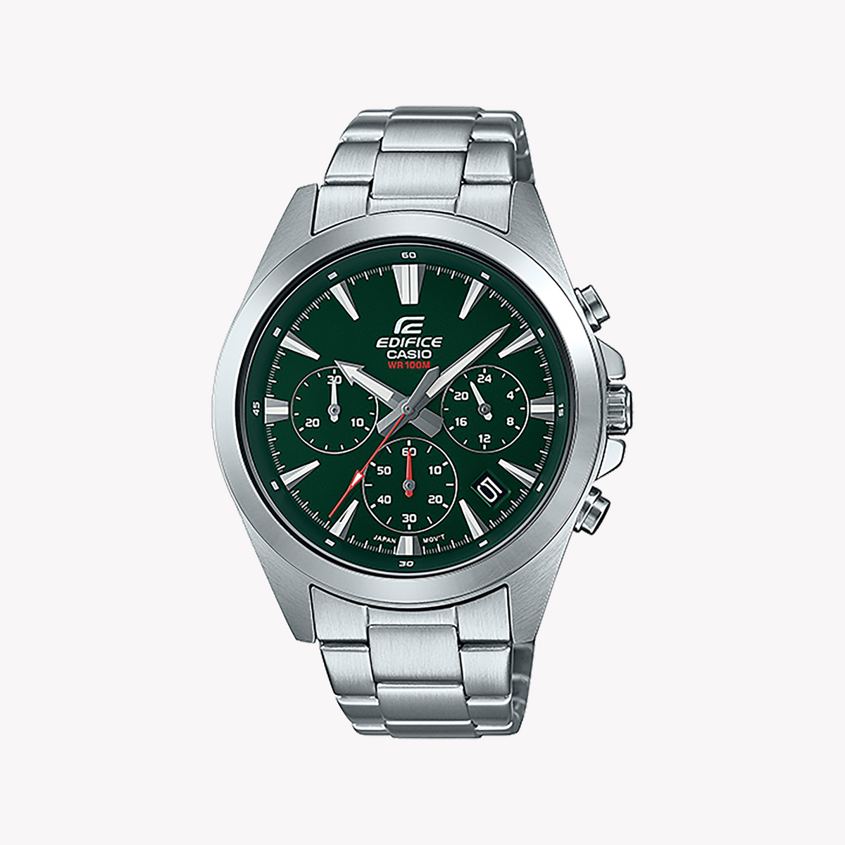 CASIO EDIFICE EFV-630D-3AVUDF - SPORTY STAINLESS STEEL TIMEPIECE WITH VIBRANT GREEN DIAL