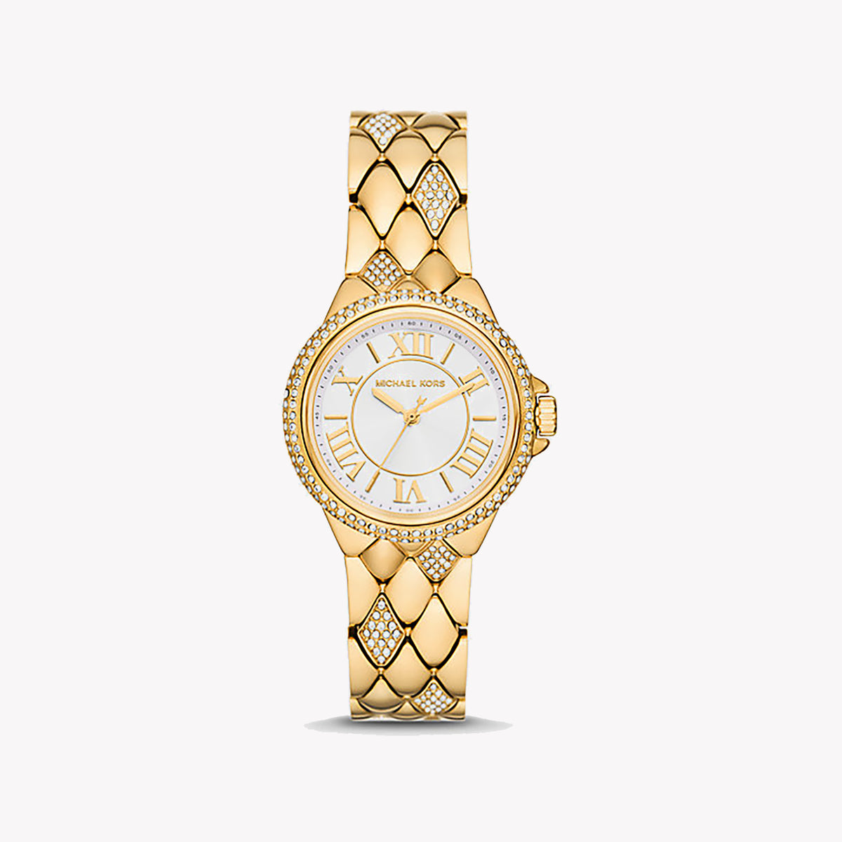 MICHAEL KORS MK4801 RADIANT ELEGANCE - GOLD STAINLESS STEEL WOMEN'S WATCH with White Dial and Precision Movement