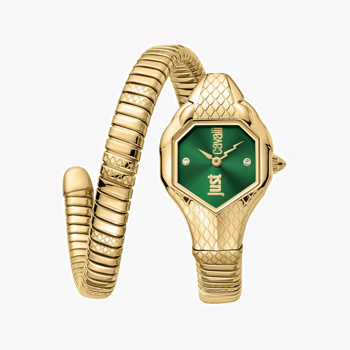 JUST CAVALLI Women's Watch with Gold Stainless Steel Case and Gold Stainless Steel Band