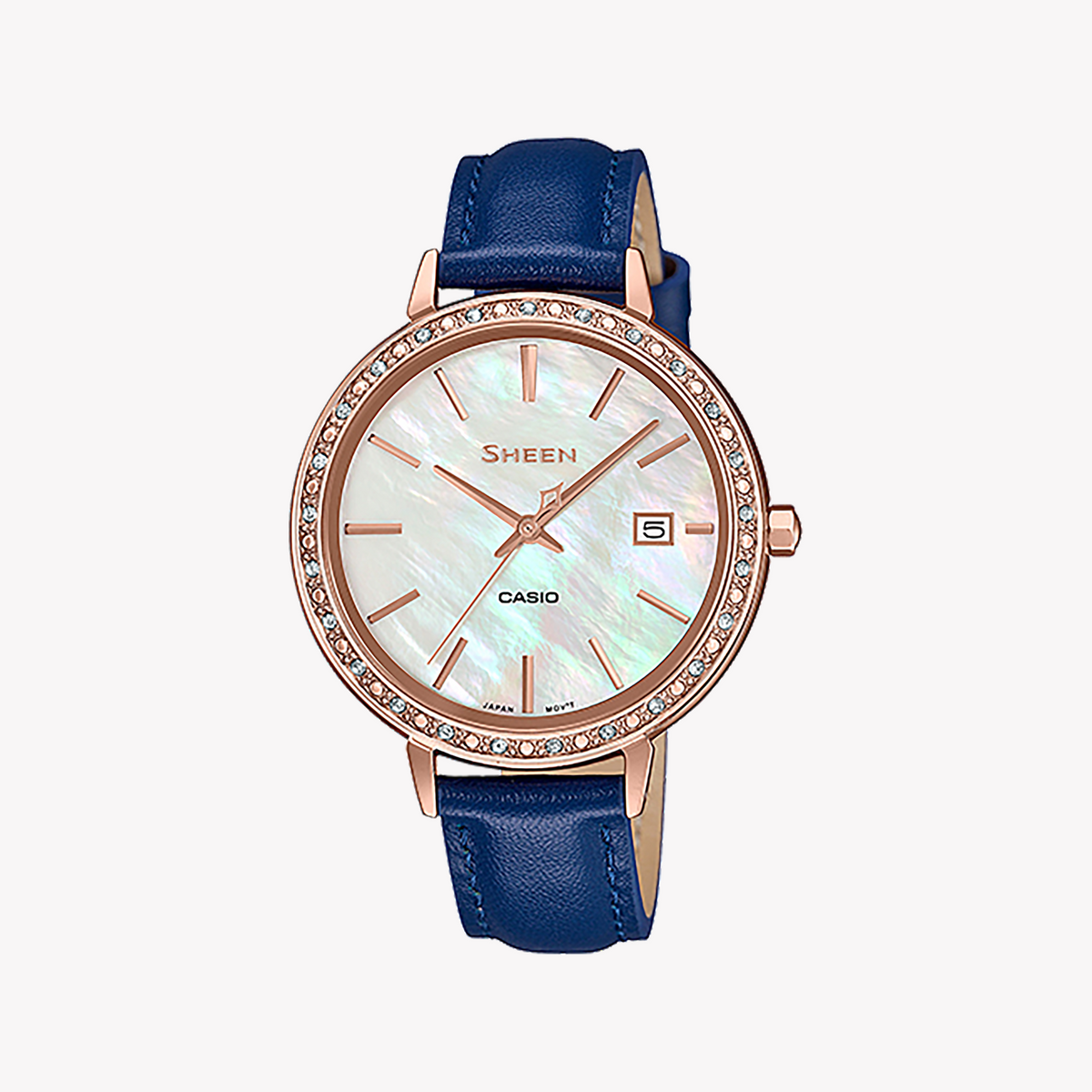CASIO SHE-4052PGL-7AUDF ELEGANT ROSE GOLD TIMEPIECE - LUXURIOUS WOMEN'S WATCH WITH SWAROVSKI CRYSTALS