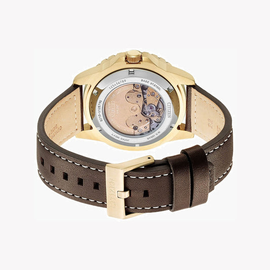 CITIZEN NJ0173-18X - ROSE GOLD CLASSIC TIMEPIECE: Sophisticated Men's Automatic Watch with Leather Band-i-Watch-2