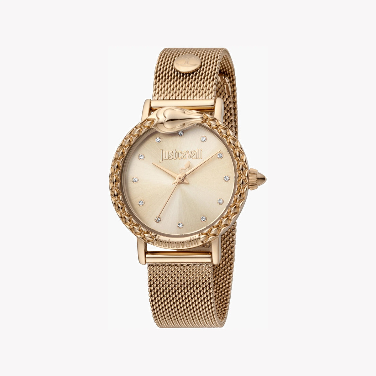 JUST CAVALLI Women's Watch with Rose Gold Stainless Steel Case and Rose Gold Stainless Steel Band