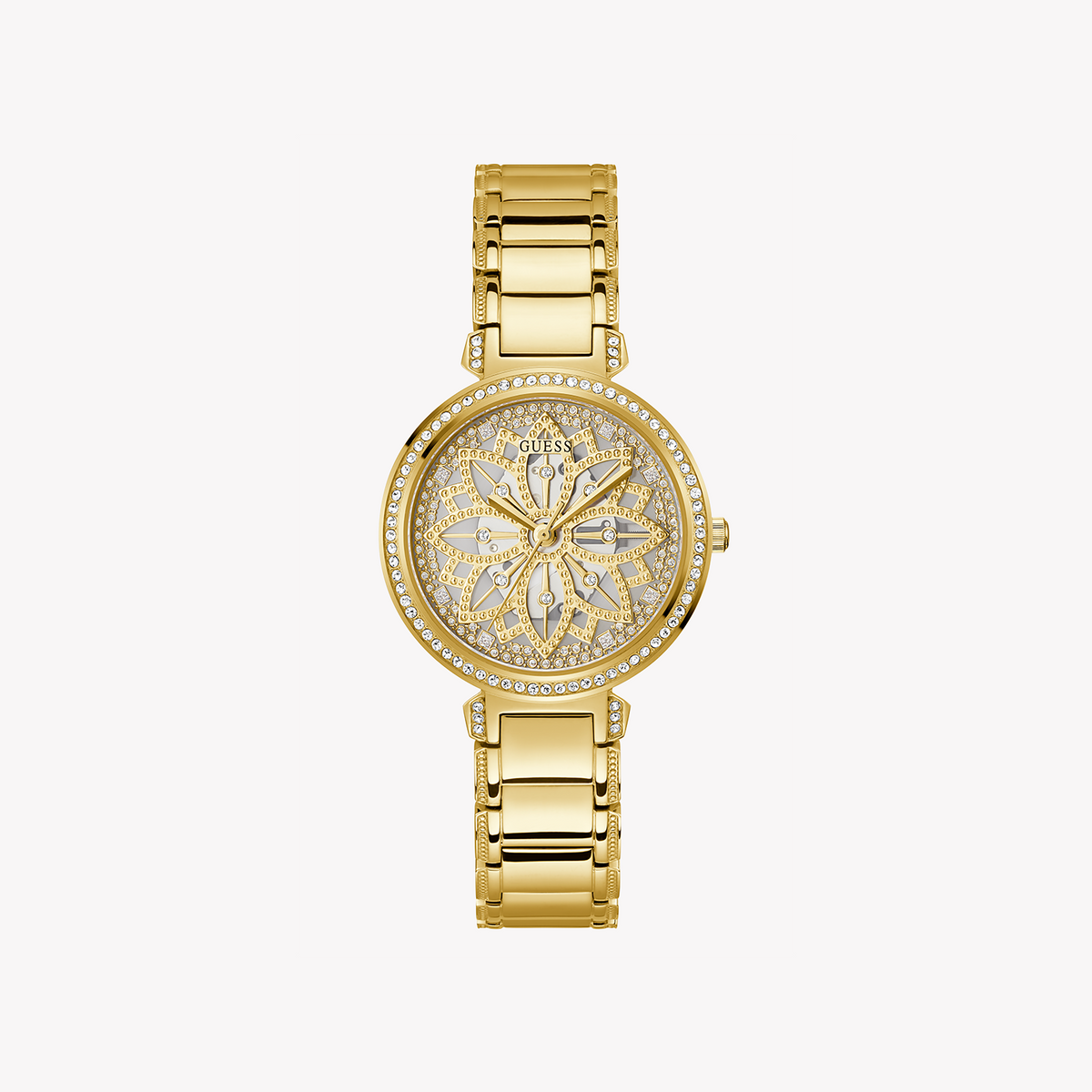 GUESS GW0528L2 - LUXE GOLD CHAMPAGNE TIMEPIECE - ELEGANCE MEETS FUNCTIONALITY