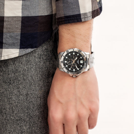 CASIO MTP-VD300D-1E DYNAMIC VERSATILITY - STYLISH MEN'S WATCH WITH BLACK DIAL & STAINLESS STEEL BAND-i-Watch-2