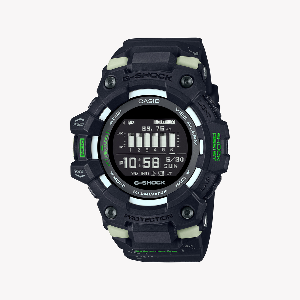 CASIO G-SHOCK GBD-100LM-1DR ADVENTURE READY - SPORTY BLACK DIGITAL MEN'S WATCH with advanced fitness tracking and 200m water resistance