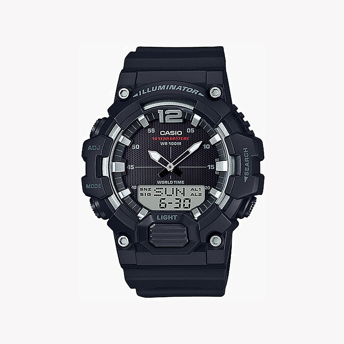 CASIO HDC-700-1AVDF ADVENTURE SEEKER - MEN'S SPORTY BLACK RESIN WATCH WITH MULTIFUNCTIONAL FEATURES