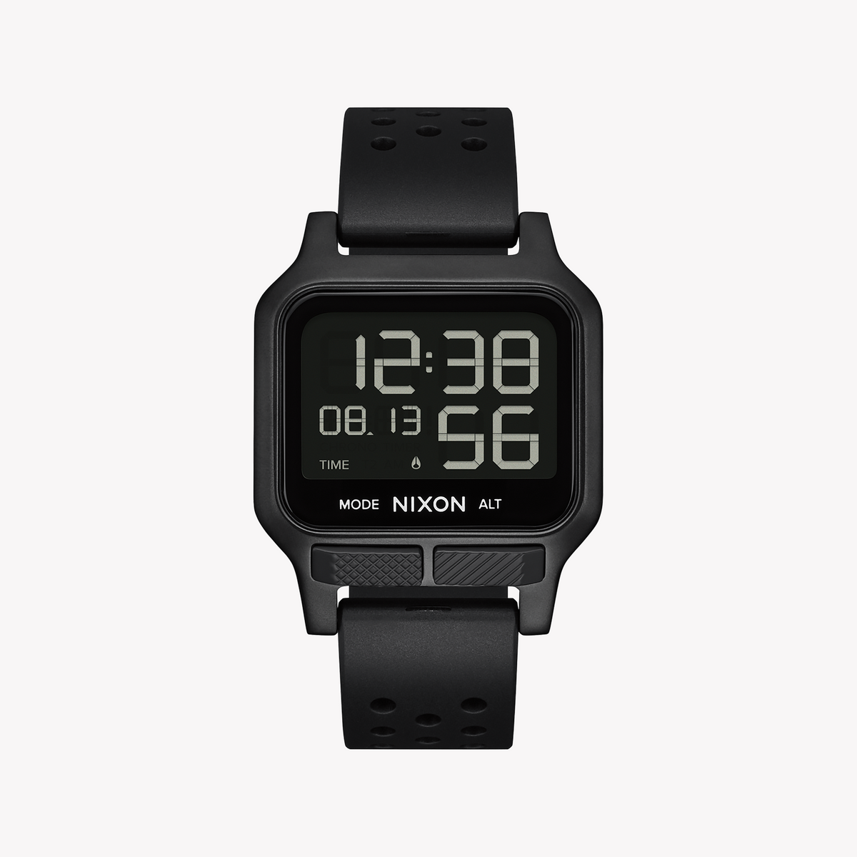NIXON A1320-001 BOLD PERFORMANCE - BLACK RUBBER DIGITAL WATCH FOR MEN