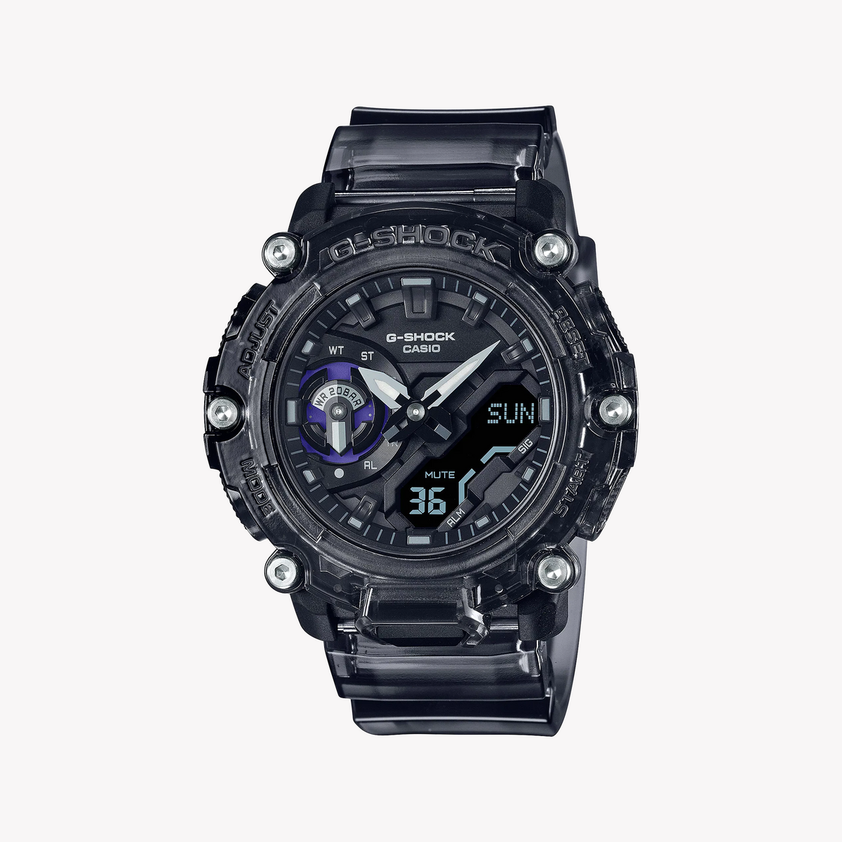 CASIO G-SHOCK GA-2200SKL-8ADR - BOLD BLACK RUGGED TIMEPIECE FOR MEN