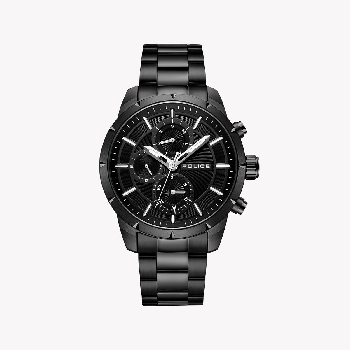 POLICE PEWJK2227107 BLACK STEEL - MODERN GENTLEMAN'S STATEMENT TIMEPIECE