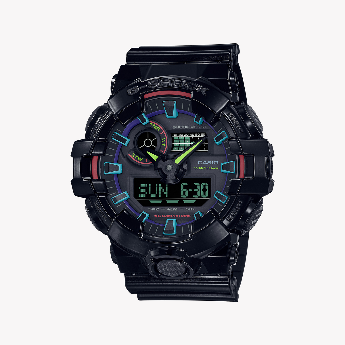 CASIO G-SHOCK GA-700RGB-1ADR BOLD ADVENTURE - MEN'S STRIKING STYLE & RESILIENT FUNCTIONALITY
