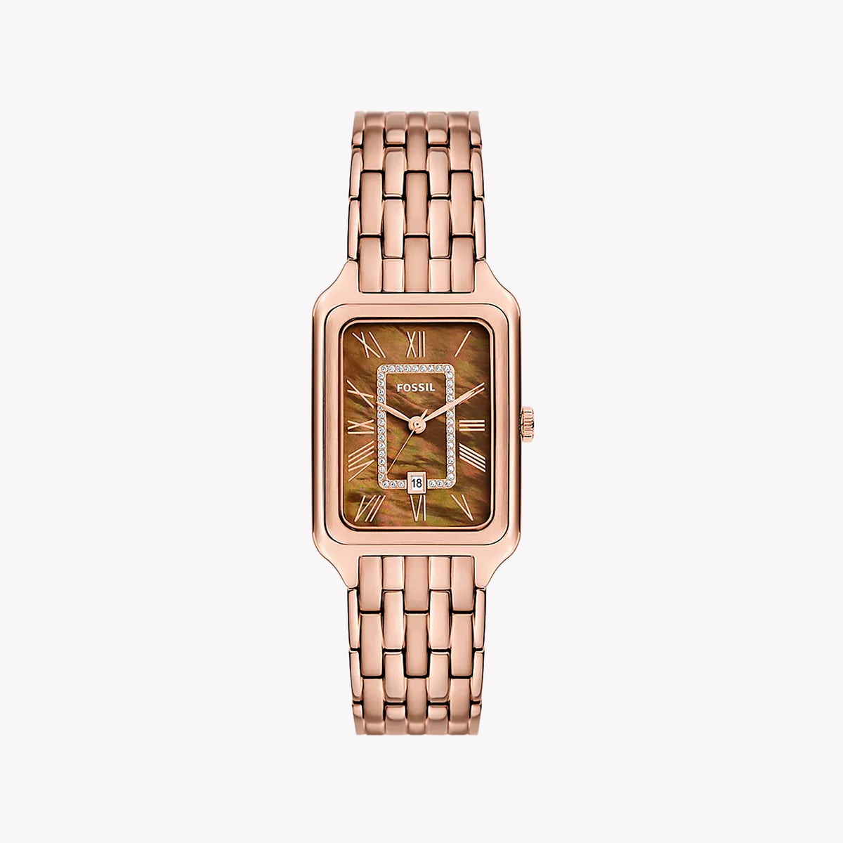 FOSSIL Women's Watch with Rose Gold Stainless Steel Case and Rose Gold Stainless Steel Band