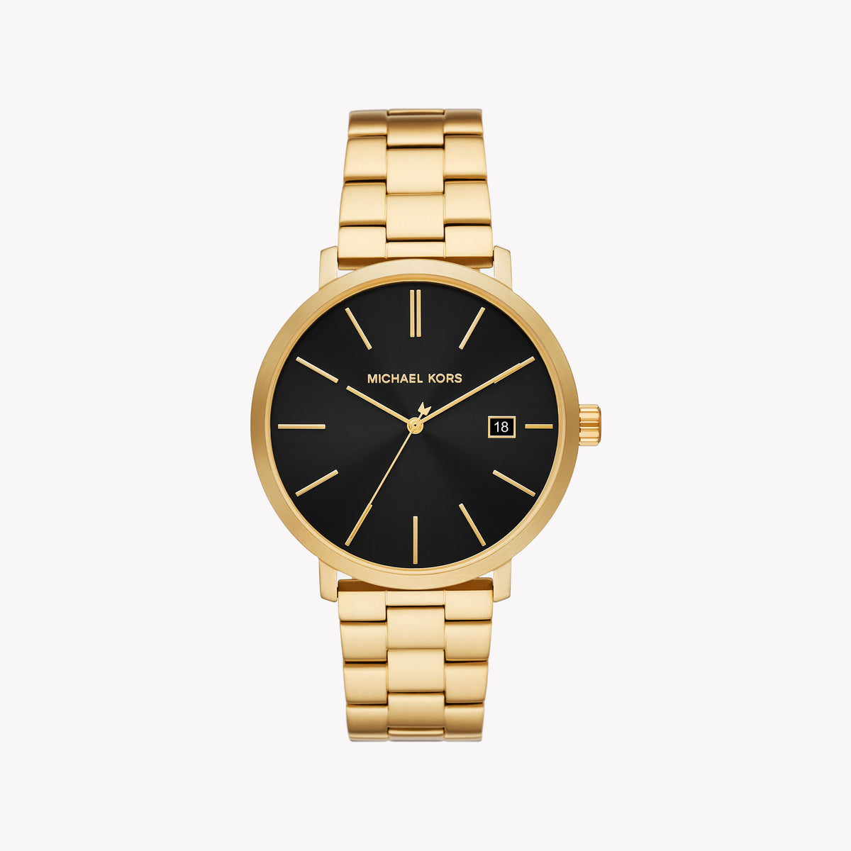 MICHAEL KORS MK9136 BOLD ELEGANCE - MEN'S GOLD STAINLESS STEEL TIMEPIECE WITH BLACK DIAL