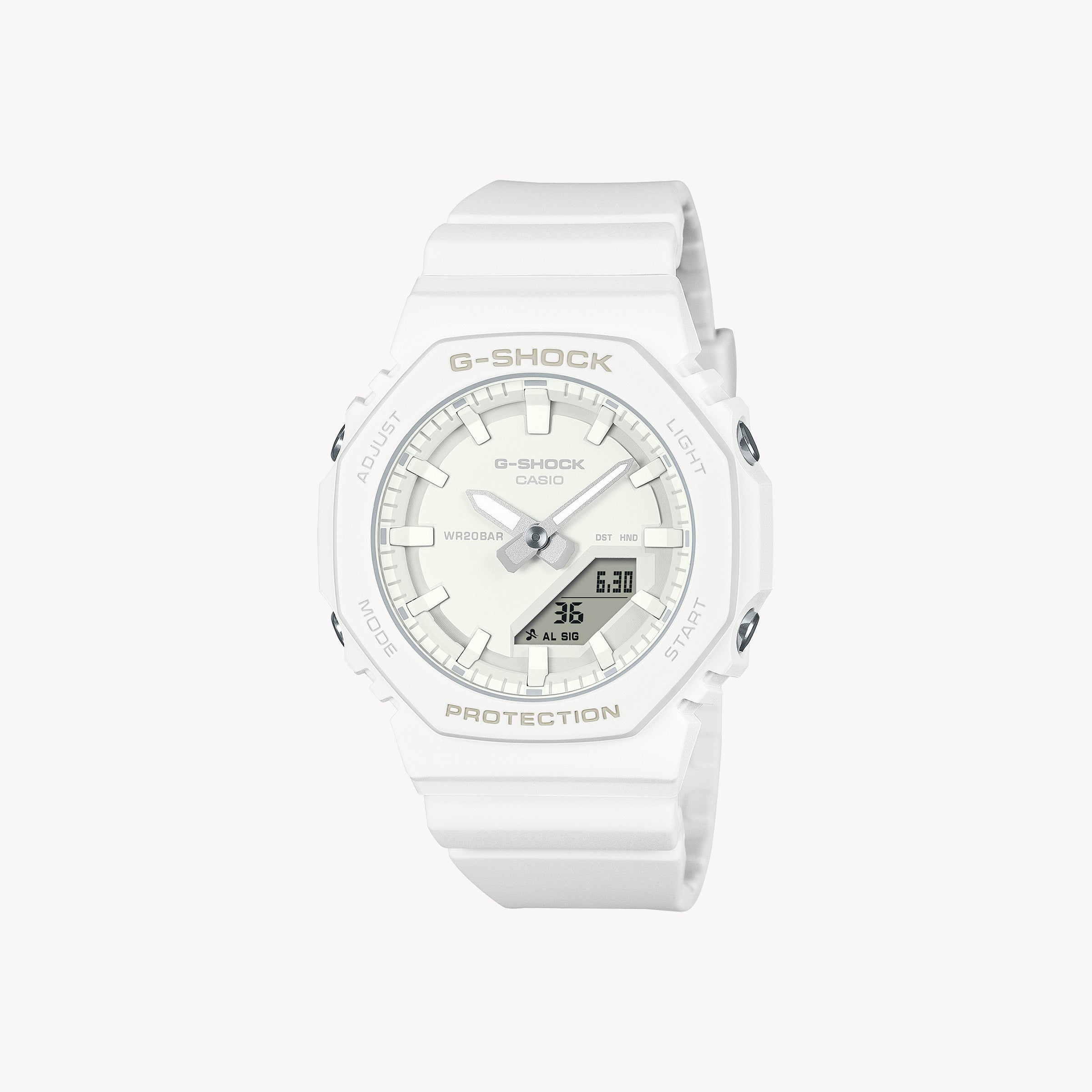 Casio G-Shock Men's White Resin Watch, White Dial | Gma-P2100-7aer Casio G-Shock Men's White Resin Watch, White Dial | Gma-P2100-7aer