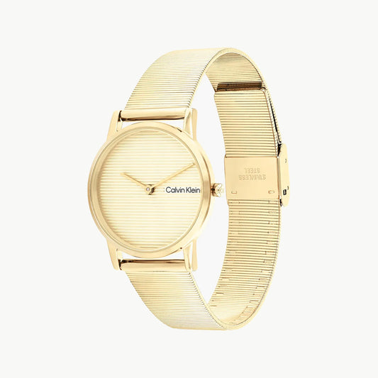 CK CALVIN KLEIN GOLD CHARM - MODERN SOPHISTICATION WOMEN'S WATCH WITH STAINLESS STEEL BAND-i-Watch-2