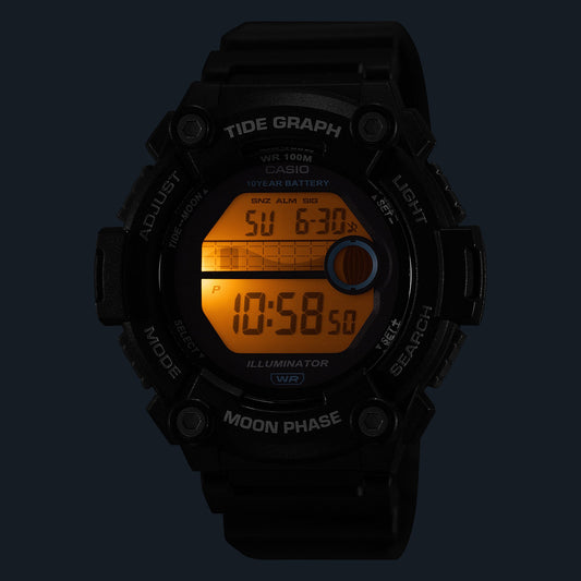 CASIO WS-1300H-1AVDF ADVENTURER - RUGGED SPORTY MEN'S WATCH WITH BLACK RESIN BAND & DIGITAL DISPLAY-i-Watch-2