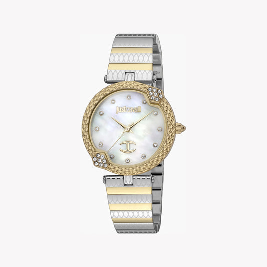 JUST CAVALLI Women's Watch with Gold Stainless Steel Case and Silver & Gold Stainless Steel Band-i-Watch-2
