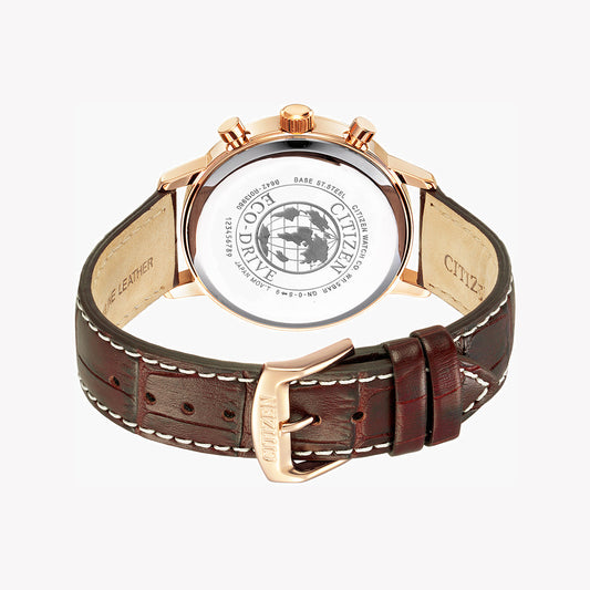 CITIZEN CA7063-12A - ELEGANT VERSATILITY - GOLD STAINLESS STEEL MEN'S WATCH with Eco-Drive Chronograph-i-Watch-2