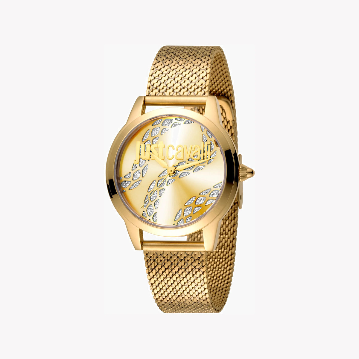 JUST CAVALLI Women's Watch with Gold Stainless Steel Case and Gold Stainless Steel Band