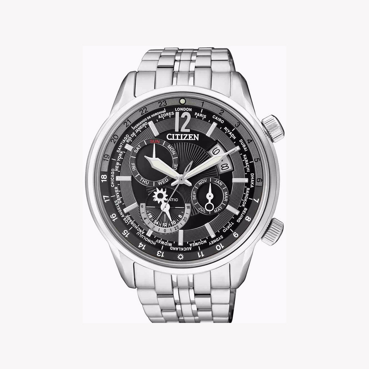 CITIZEN NB2010-58E KINETIC ELEGANCE - MEN'S AUTOMATIC WATCH WITH STRIKING SILVER & BLACK DESIGN