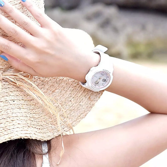 BABY-G BGA-250-7A2DR - SUMMER ESCAPADE - Chic Sporty Women's Watch in White Resin with Neon Display-i-Watch-2