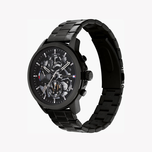 TOMMY HILFIGER BOLD BLACKSTEEL - SOPHISTICATED MEN'S WATCH WITH 5 ATM WATER RESISTANCE-i-Watch-2