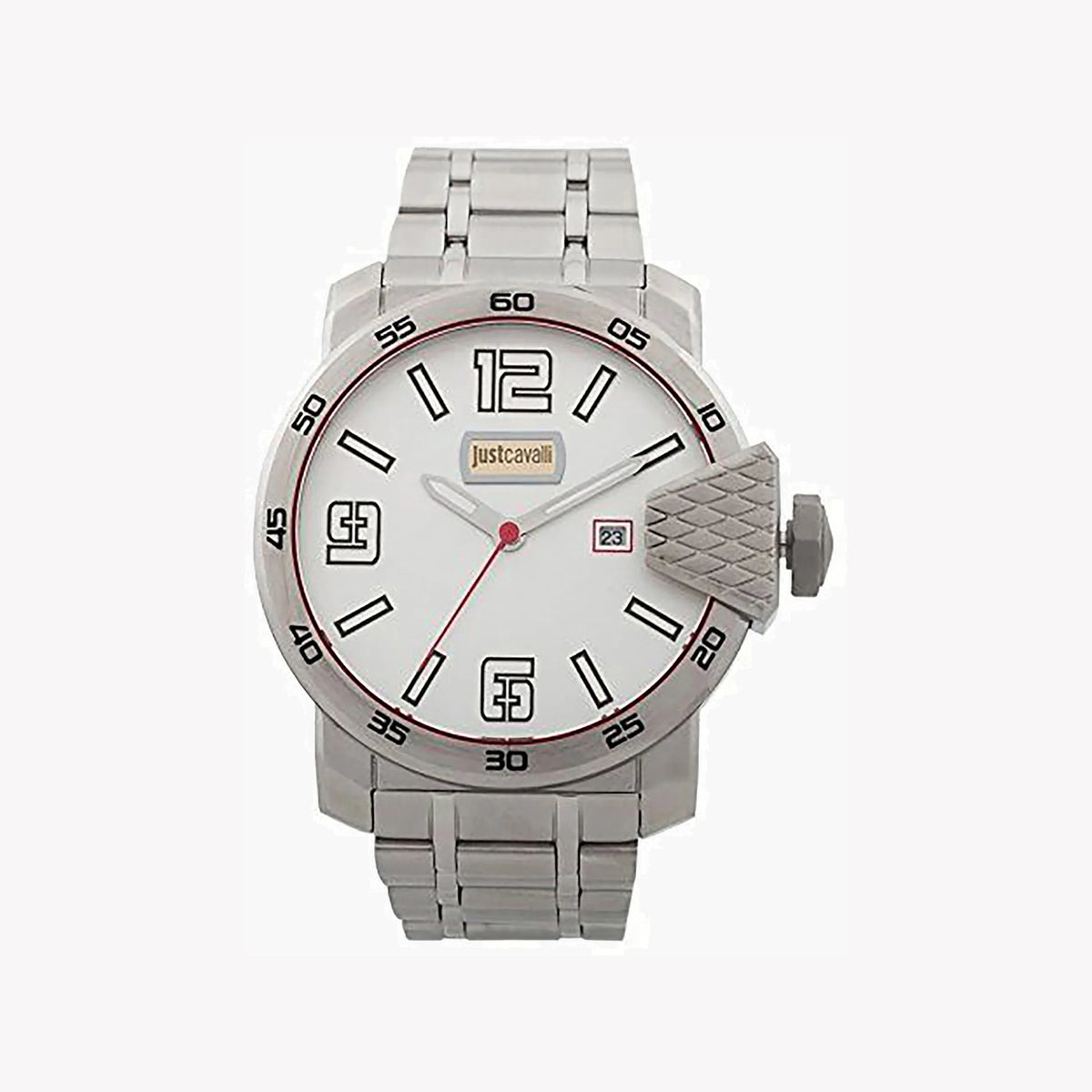 JUST CAVALLI JC1G015M0065 ELEGANT SILVER MEN'S WATCH - TIMELESS STAINLESS STEEL DESIGN