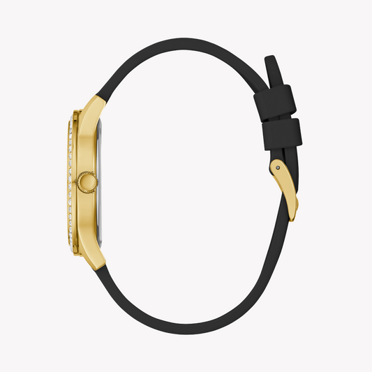 GUESS GW0359L1 - BOLDLY SOPHISTICATED WOMEN'S TIMEPIECE WITH GOLD DIAL & BLACK BAND-i-Watch-2
