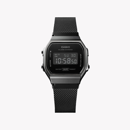 CASIO A168WEMB-1BDF RETRO CHIC - BLACK RESIN & STAINLESS STEEL UNISEX WATCH-i-Watch-2