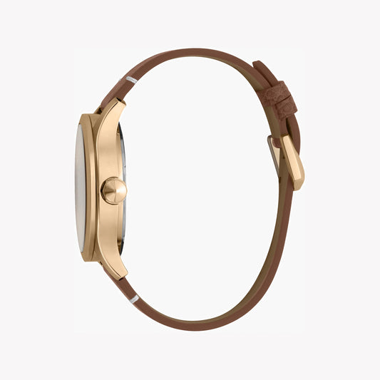 JUST CAVALLI JC1G108L0045 ELEGANT ROSE GOLD & BROWN LEATHER MEN'S WATCH-i-Watch-2