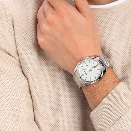 CITIZEN BI5100-58A - MODERN ELEGANCE IN SILVER - MENS STAINLESS STEEL QUARTZ WATCH-i-Watch-2