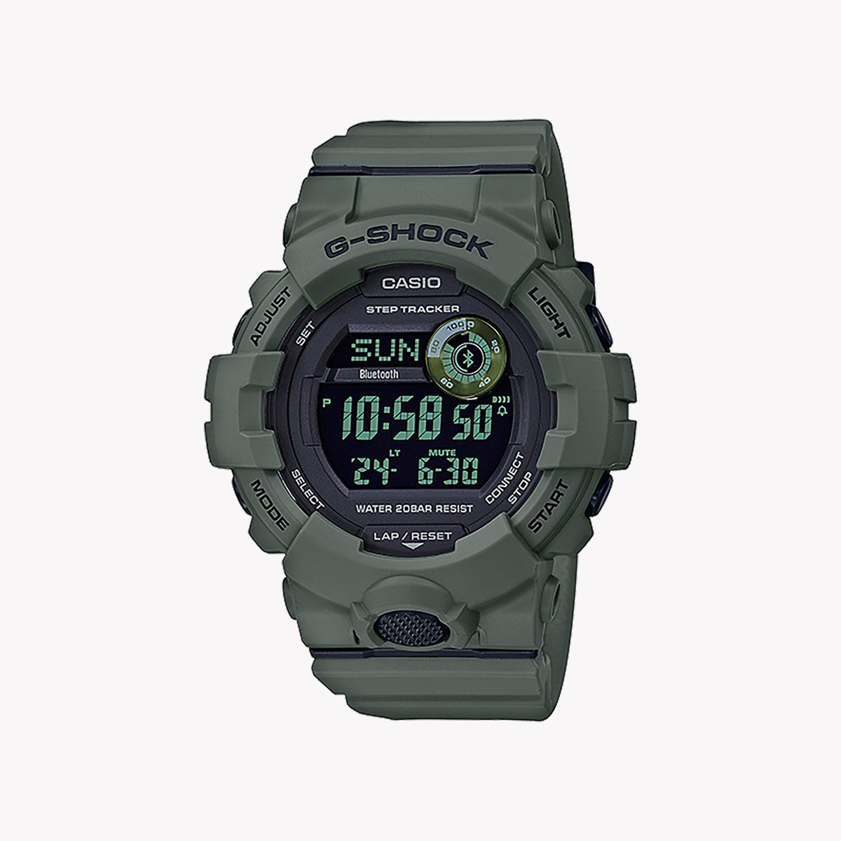 CASIO G-SHOCK GBD-800UC-3ER ADVENTURE-READY - MEN'S RUGGED DIGITAL WATCH WITH GREEN RESIN STRAP