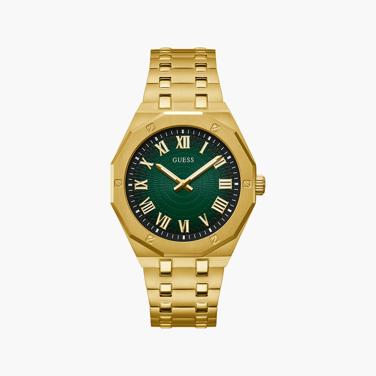 GUESS WATCHES GW0575G2 - Gold & Dark Green Stylish Timepiece-i-Watch