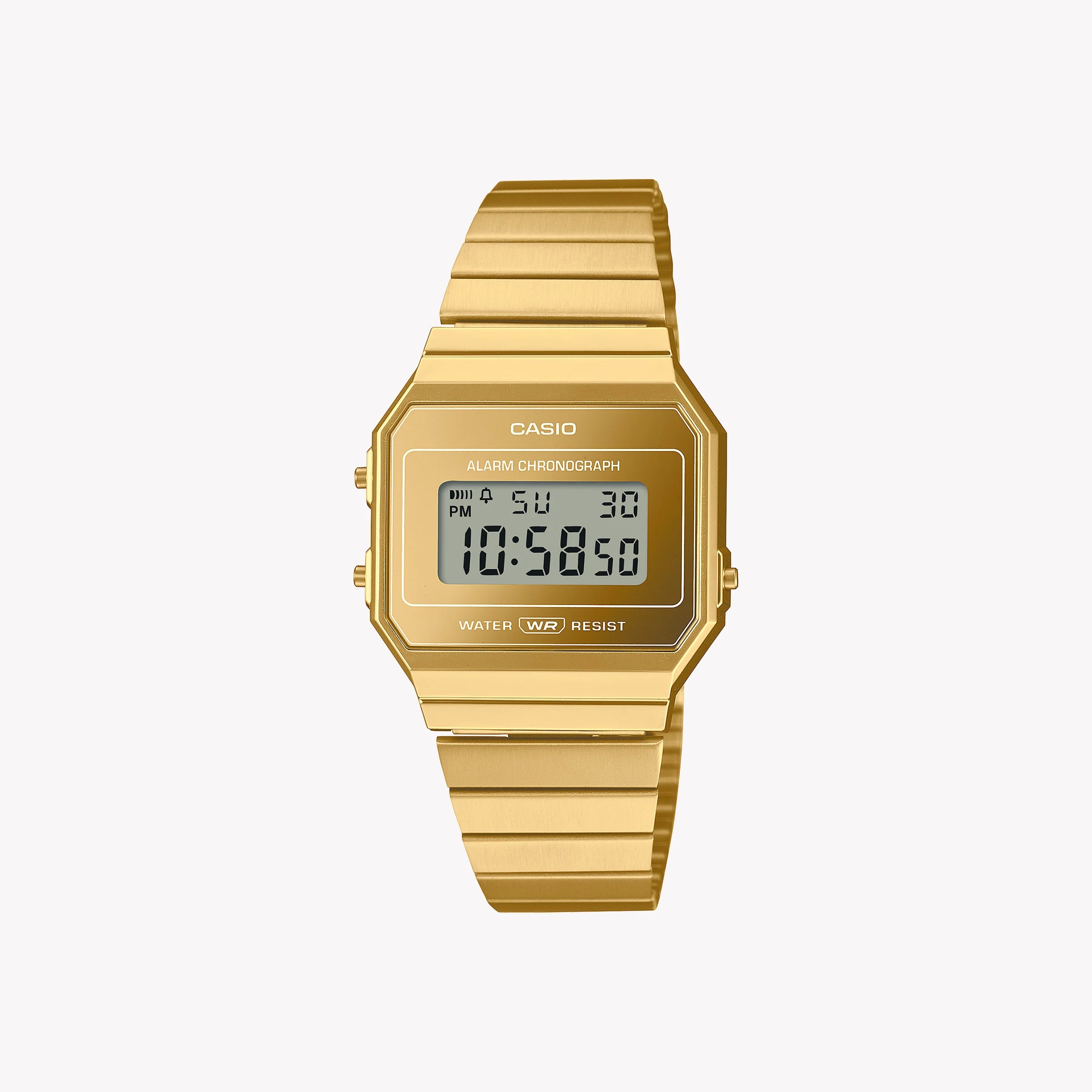 Casio Unisex Gold Digital Watch, Resin Metal Strap A700wevg