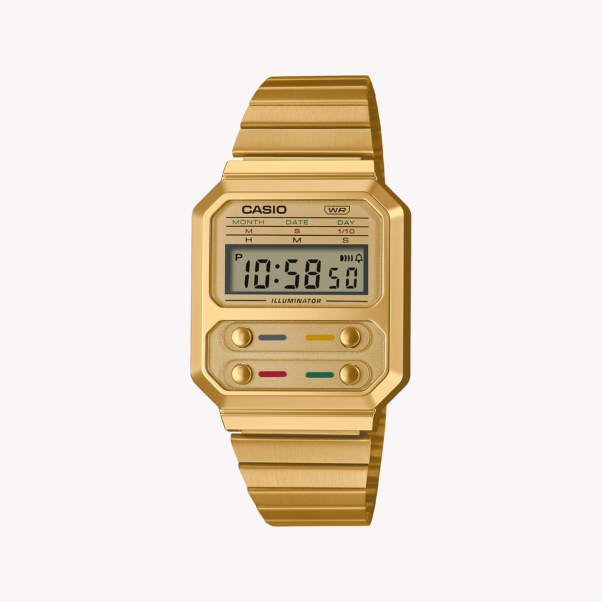 Casio Unisex Gold Metal Watch | A-100weg-9aef